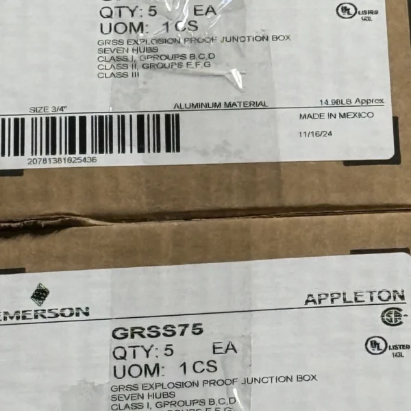 Appleton GRSS75 3/4” Explosion Proof Junction Box