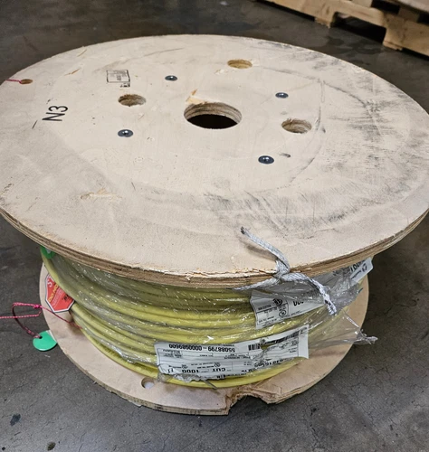 NEW Southwire #1 THHN Stranded Yellow Copper Wire 1000ft Spool
