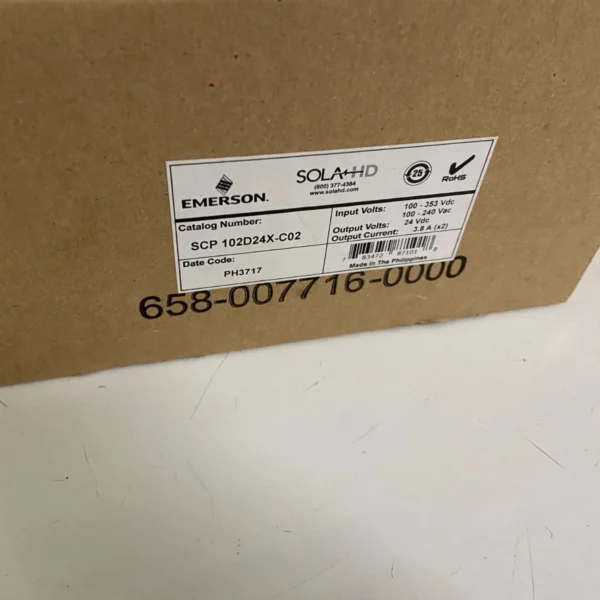 EMERSON SCP 102D24X-C02, AC/DC POWER CONVERTER, NEW #334805