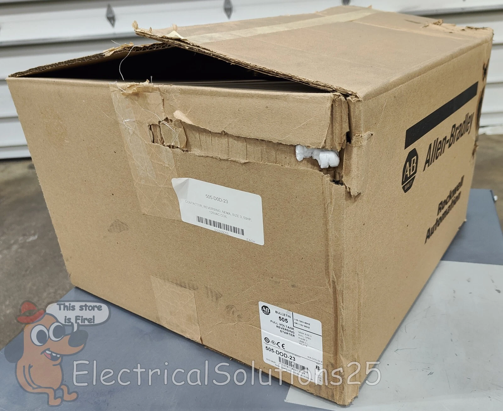 NEW ALLEN BRADLEY 505-DOD-23 REVERSING STARTER SIZE 3 90A 600V - FREE SHIPPING 1 505 DOD 23 0