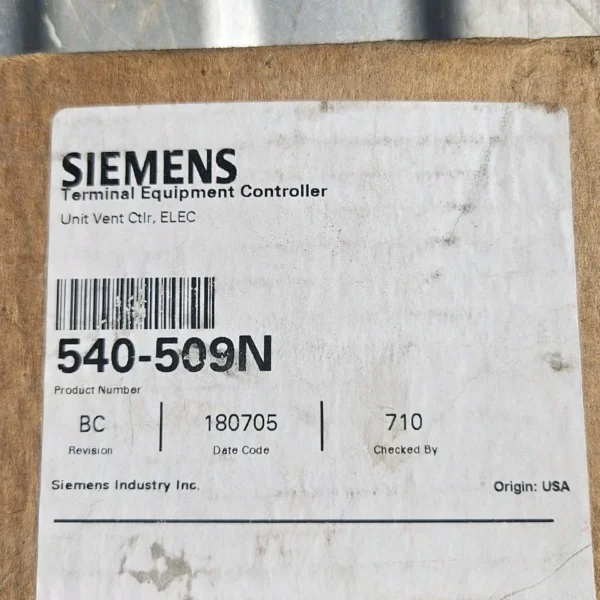 Siemens 540-509N TEC Unit vent Ctlr New open box 540-509N BC REVISION 540509N
Opens in a new window or tab