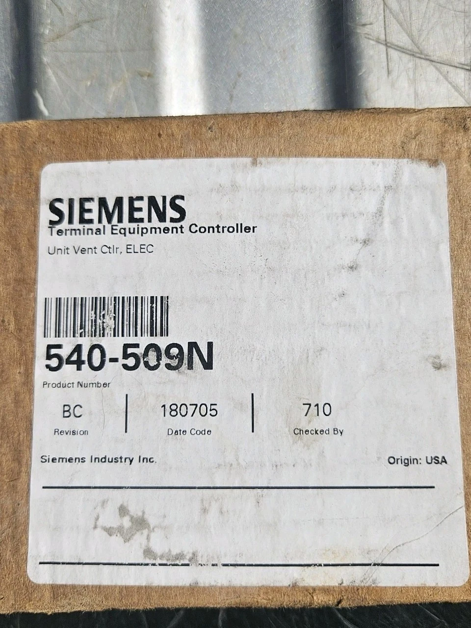 Siemens 540-509N TEC Unit vent Ctlr New open box 540-509N BC REVISION 540509N
Opens in a new window or tab 1 540 509N 0