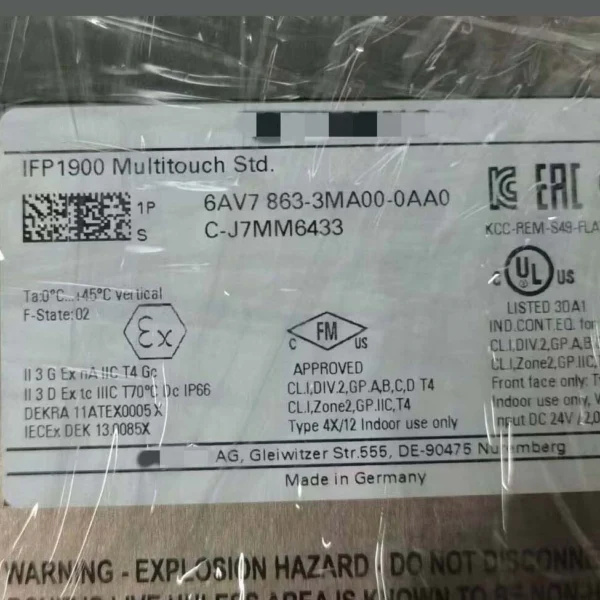 NEW Siemens 6AV7 863-3MA00-0AA0 6AV7863-3MA00-0AA0 Expedited Ship