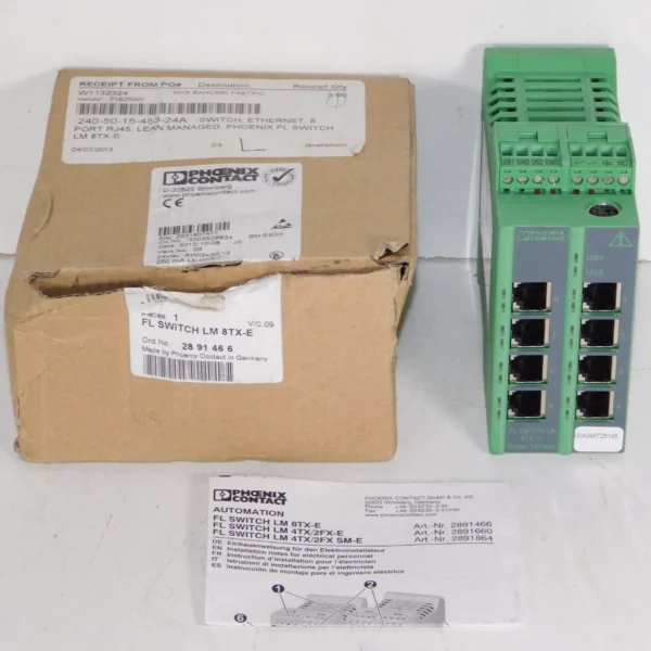 New Phoenix Contact 2891466 FL SWITCH LM 8TX-E Managed Industrial Ethernet Unit