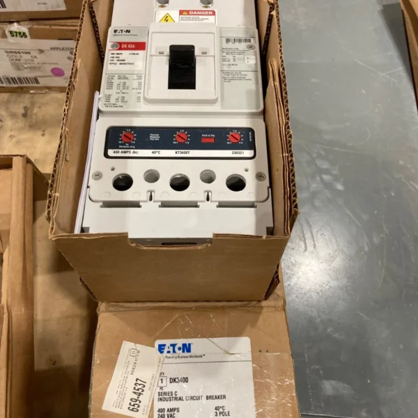 Eaton DK3400W 3 Pole 400 Amp Type DK Breaker 65K AIC Brand NEW