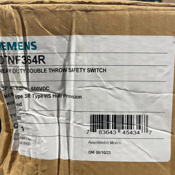 NEW DTNF364R 200 Amp 600v Non Fusible Manual Transfer Switch Disconnect 3R