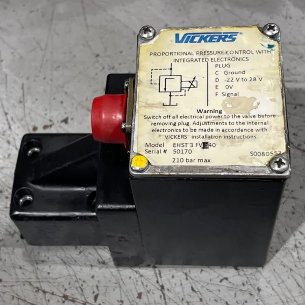 🔥Vickers/Eaton EHST-3-FVE-40 Proportional Pressure Control Valve, Used🇺🇸
Opens in a new window or tab