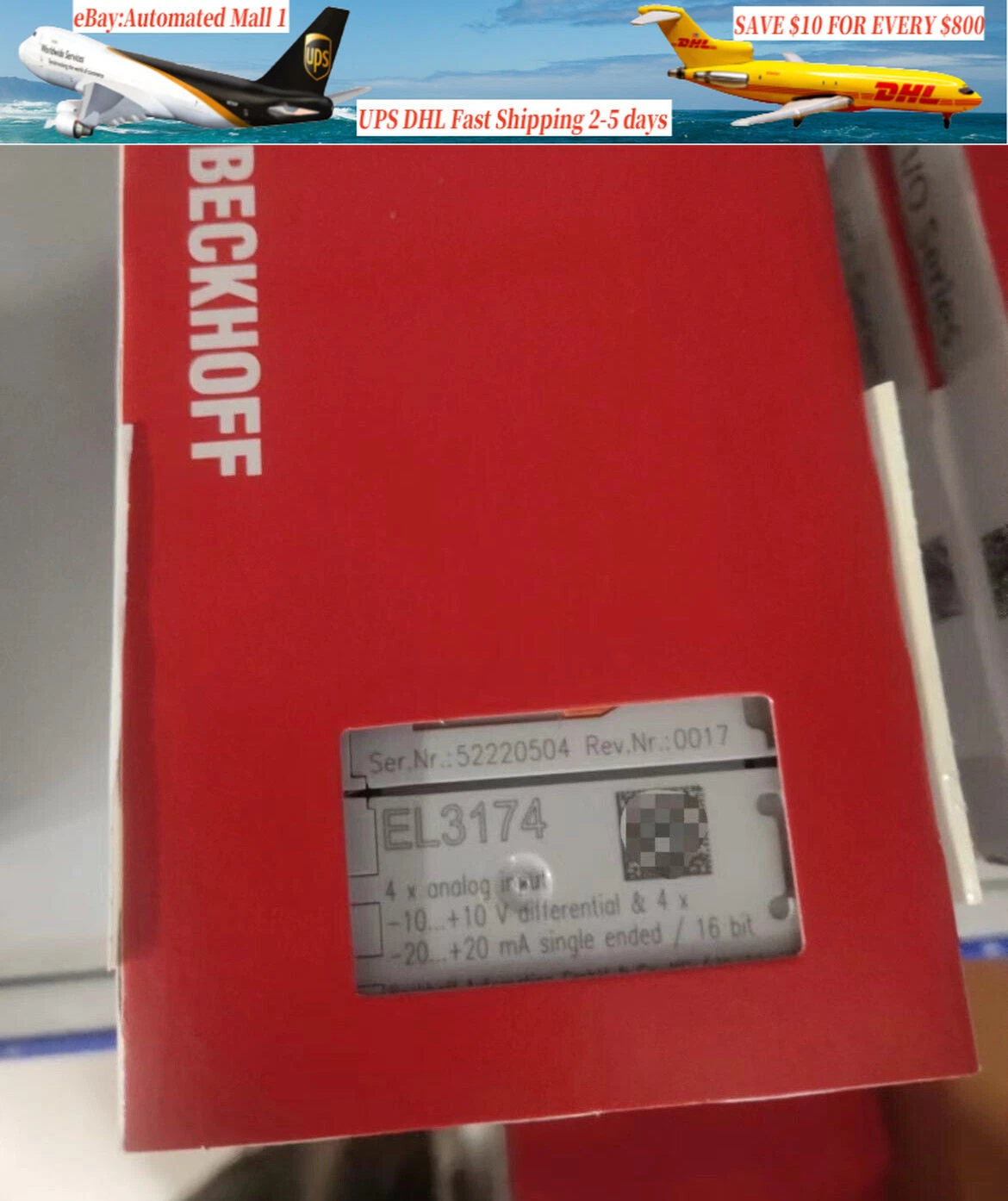 2023 New BECKHOFF EL3174 PLC Module Fast Shipping EL 3174 1 EL3174 0