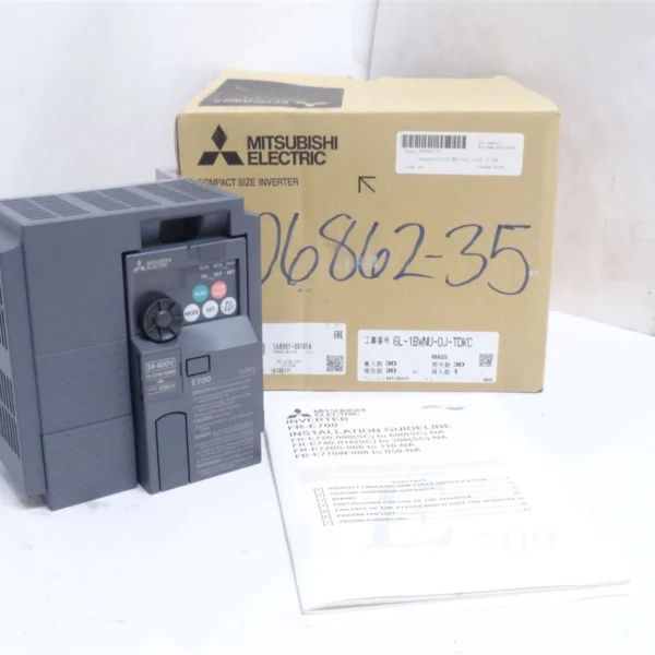 248046 New In Box; Mitsubishi FR-E740-026SC-NA AC Drive; 1HP; 380-480VAC In