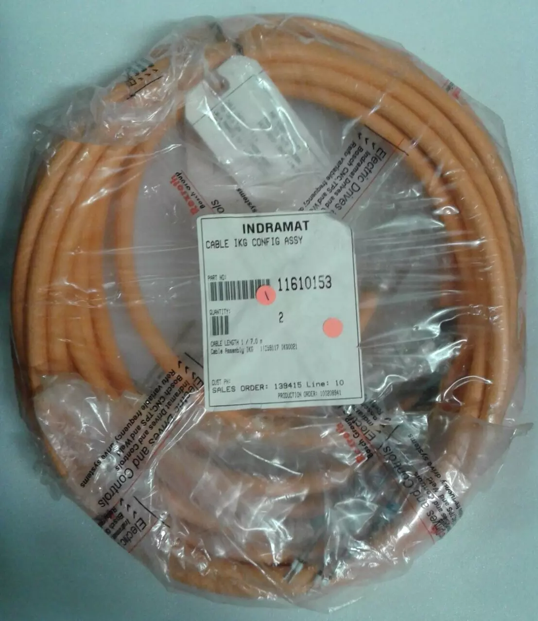 Lot of 2 Indramat 11610153 Cable 7.0M IKG 11259117 IKG0021 - New 1 IKG0021 0