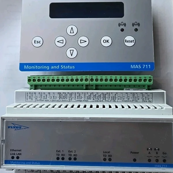 FLYGT MAS 711 BASE UNIT & STATUS OPERATOR PANEL - 24VAC/DC 50/60HZ, 10VA .