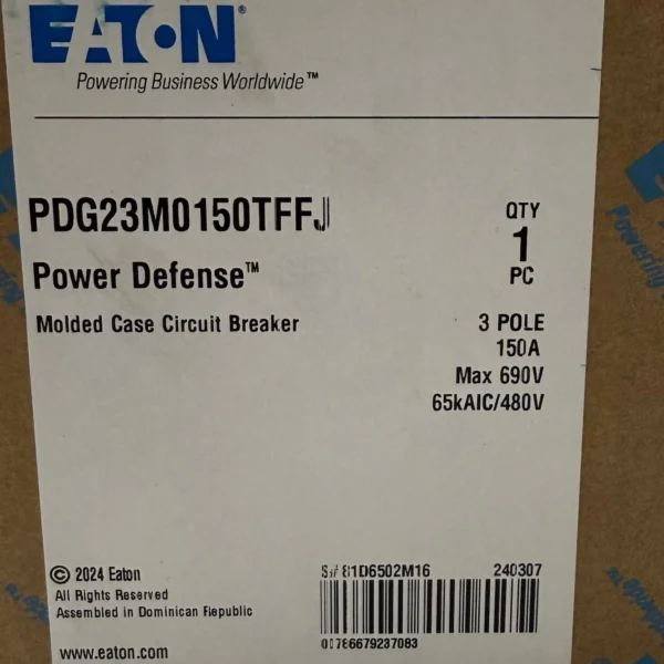 NEW PDG23M0150TFFJ EATON 3p 150A Cutler Hammer Circuit Breaker PDG23M0150TFFL