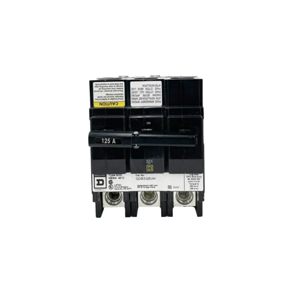 NEW IN BOX - SQUARE D - QOB3125VH - 125A, 3 Pole, Bolt On, MINI CIRCUIT BREAKER