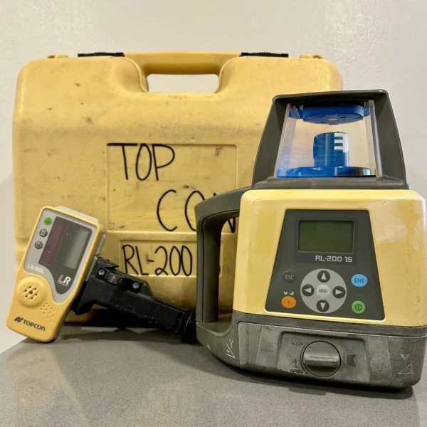 Topcon Model RL-200 1S Red Beam Rotary Laser & LS-80L w/ Hard Case - USED