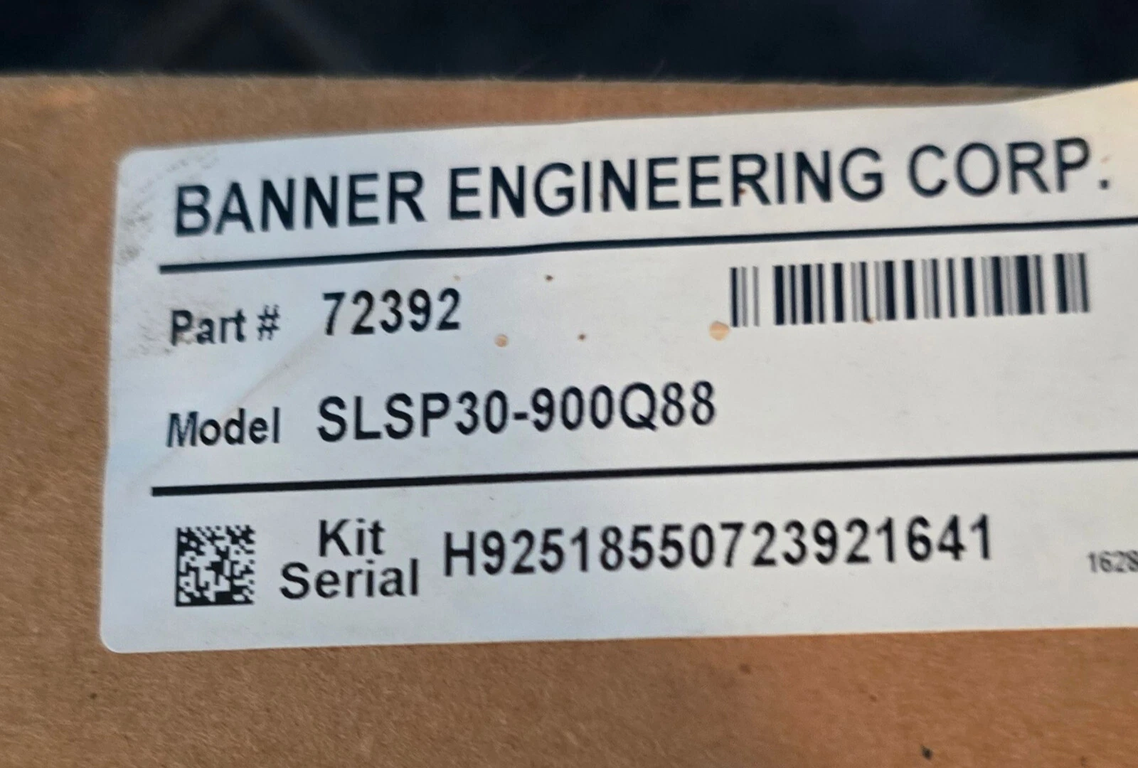 Light Curtain BANNER ENGINEERING SLSP30-900Q88 72392 EZ-SCREEN LIGHT CURTAIN 1 SLSP30 900Q88 0