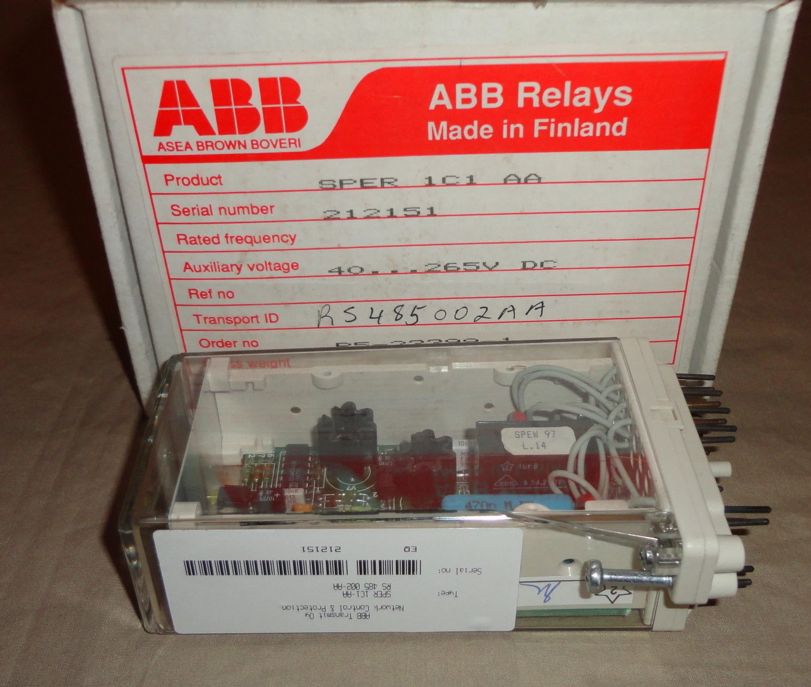 ABB SPER 1C1 AA Relay SPER1C1AA NEW
Opens in a new window or tab 1 SPER1C1AA 0