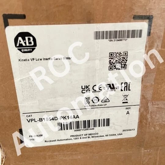 2023 New Sealed Allen-Bradley Kinetix VPL-B1654D-PK14AA Inverter Duty Servo Moto
Opens in a new window or tab