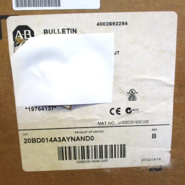 NEW ALLEN-BRADLEY 20BD014A3AYNAND0 AC DRIVE ONLY NO EXTRAS