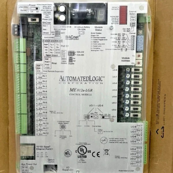 Automatic Logic Model Number # ME812U-LGR Control Module Bacnet