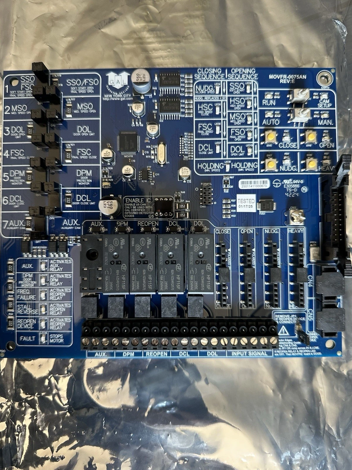 GAL Door Board MOVFR-0075AN 1 MOVFR 0075AN 0