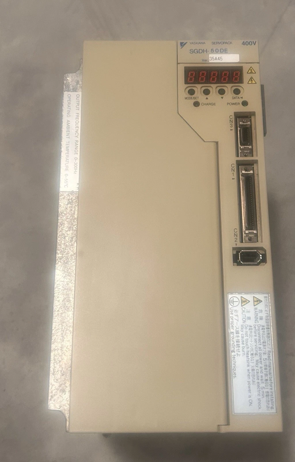 YASKAWA ELECTRIC SGDH-50DE SERVO DRIVE 3 Phase 14.9A Ships Fast Or Next Day 1 SGDH 50DE 0