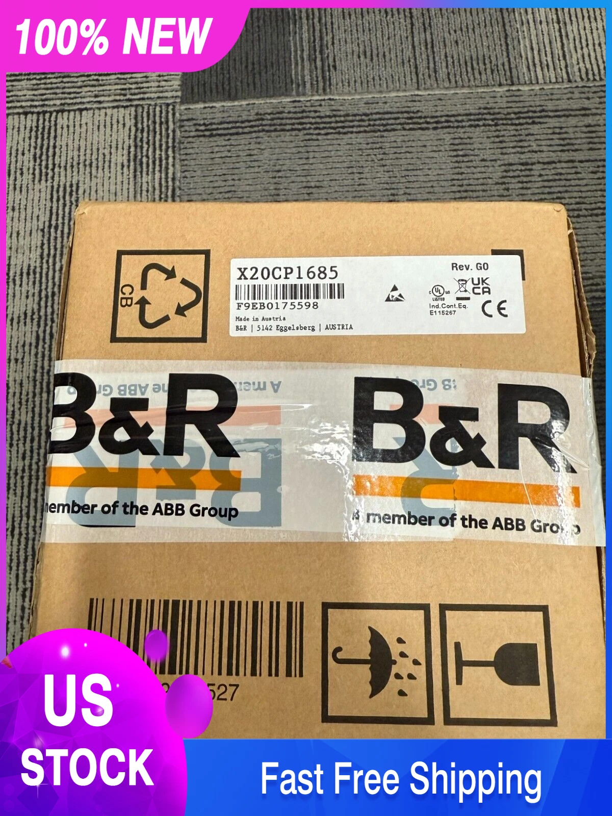 B&R X20CP1685 Programmable Logic Controller (PLC) CPU processor module REV G0 1 X20CP1685 0