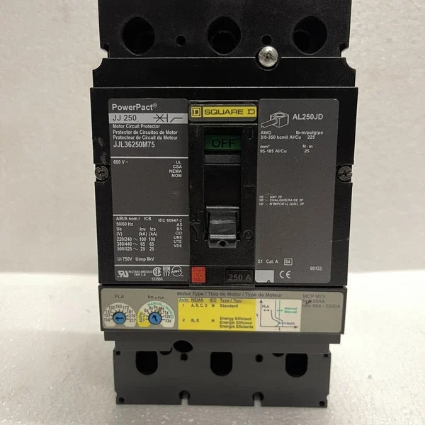 JJL36250M75 SQUARE D 3P 250A 600VAC MOLDED CASE CIRCUIT BREAKER (New Takeout)
