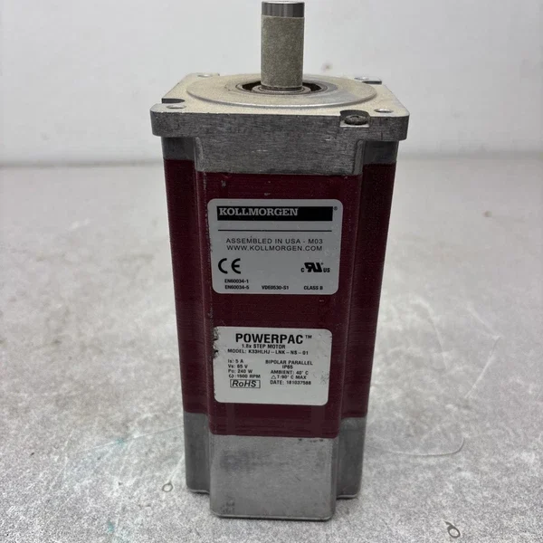 NEW NO BOX Kollmorgen K33HLHJ-LNK-NS-01 Powerpac 1.8x Step Motor; 65V, 1500 rpm