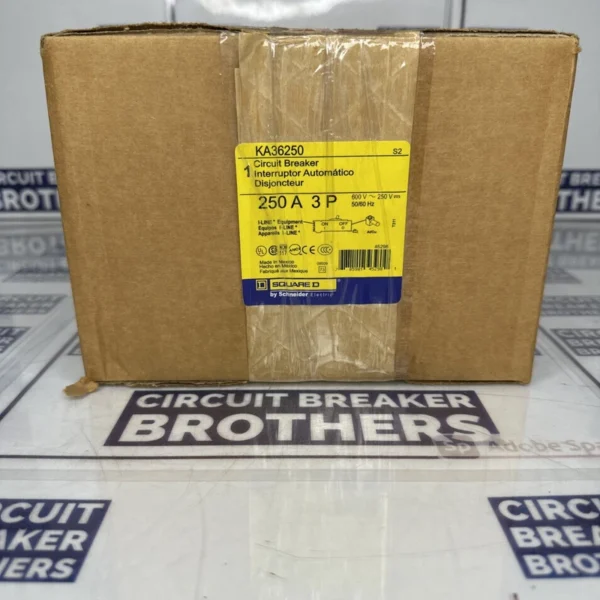Square D KA36250 250 Amp 600V 3 Pole I Line Circuit Breaker-Warranty New In Box