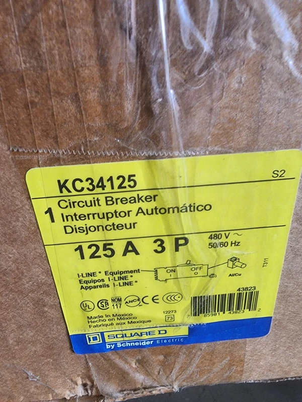 Square D KC34125 circuit breaker new in box 2 KC34125 0
