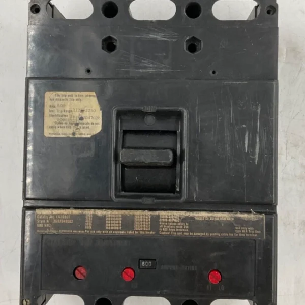 WESTINGHOUSE LA3600F MOLDED CASE CIRCUIT BREAKER 3P 600 A 600V MAG ONLY RECON