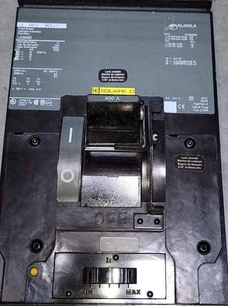 Square D LA36400 Circuit Breaker 400 Amp 3 Pole 600 Vac la36400 LA la