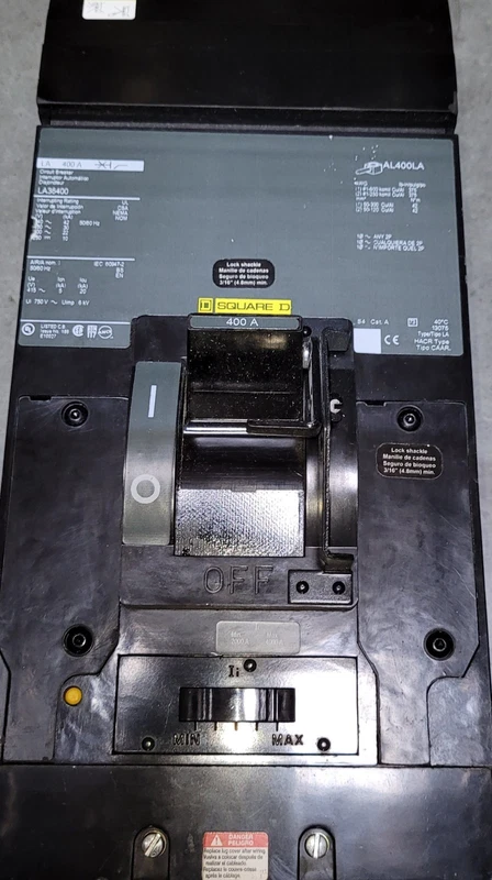 Square D LA36400 Circuit Breaker 400 Amp 3 Pole 600 Vac la36400 LA la 2 LA36400 0