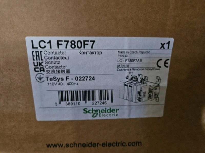 NEW Schneider Electric LC1F780F7 Contactor rated at 600 VAC, 780 AMP, 110 V Coil 2 LC1F780F7 0