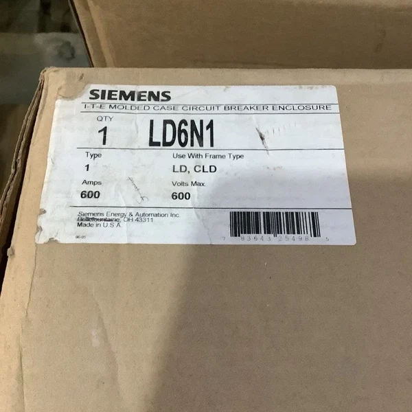 SIEMENS LD6N1 Circuit Breaker enclosure