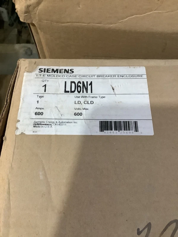 SIEMENS LD6N1 Circuit Breaker enclosure 2 LD6N1 0