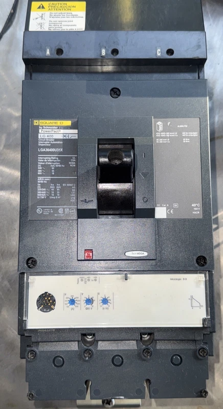 Square D LGA36400U31X ,3 Pole, 400A, 600 VAC, Breaker Is New 9.5/10 very clean 2 LGA36400U31X 0