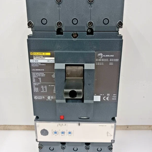 NEW SQUARE D POWERPACT 600 AMP CIRCUIT BREAKER 3 POLE 600 VAC LGL36600U31X