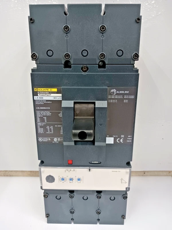 NEW SQUARE D POWERPACT 600 AMP CIRCUIT BREAKER 3 POLE 600 VAC LGL36600U31X 2 LGL36600U31X 0