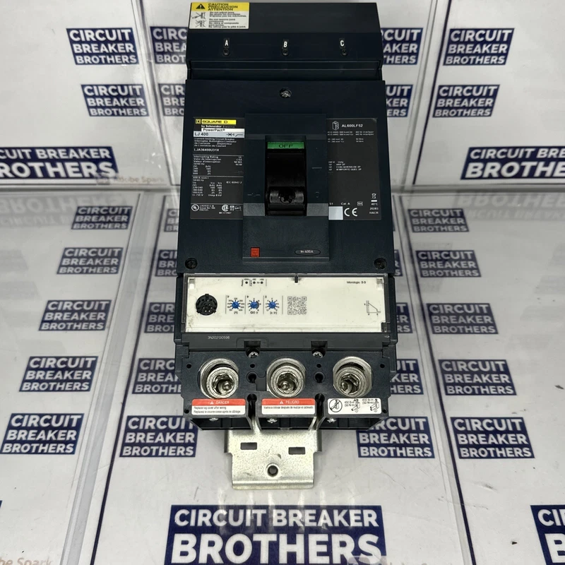 Square D LJA36400U31X 400 Amp 600V 3 Pole Circuit Breaker-Warranty No Lug Cover 2 LJA36400U31X 0