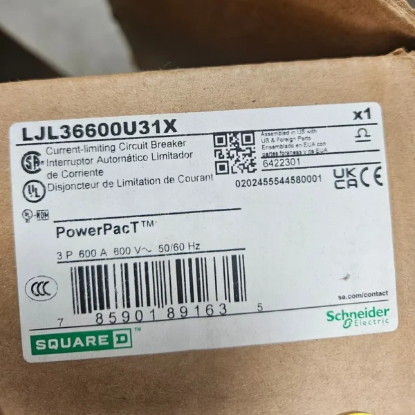 Square D LJL36600U31X 3 phase 600A Circuit Breaker