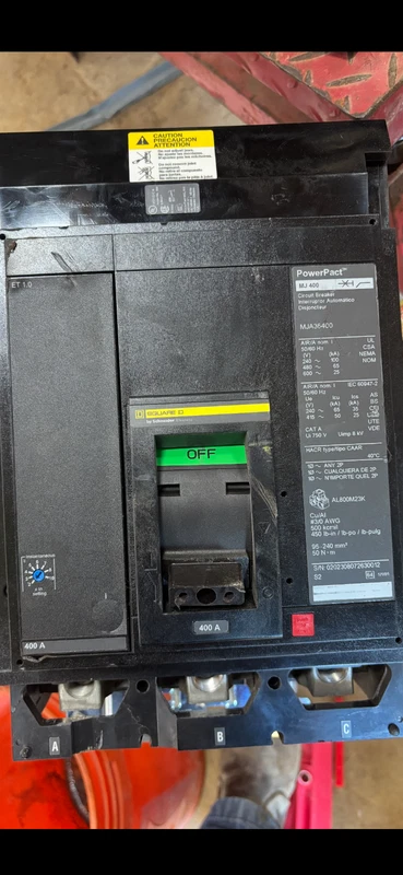 Square D PowerPact MJ400 400A 600V 3P Circuit Breaker MJL36400AASKLU 2 MJL36400AASKLU 0