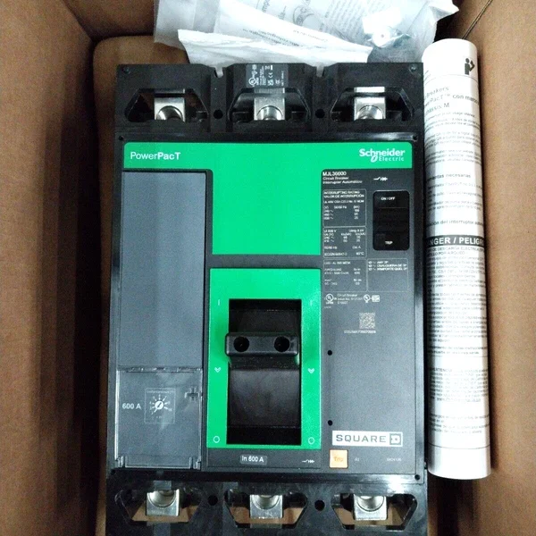 NEW SQUARE D POWERPACT 600 AMP CIRCUIT BREAKER 600 VAC 3 POLE MJL36600