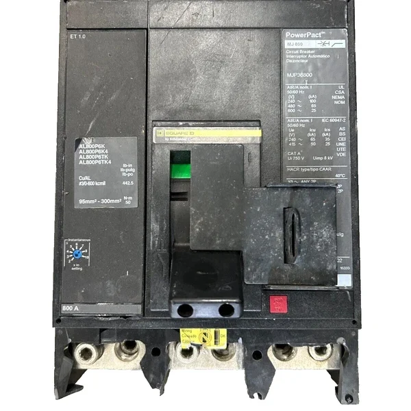 Square D MJP36800 Circuit Breaker MJ 800, 800A, 3P, 600 VAC