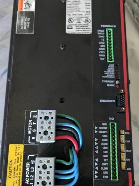 MPA-25-293 PARKER CUSTOM SERVO MOTORS MTS CSM BRUSHLESS SPINDLE DRIVE