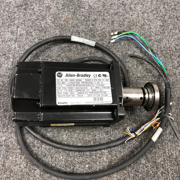 Allen Bradley Kinetix MPL-A320H-MJ22AA 3ph 1.3hp 3500rpm 230v-ac Servo Motor