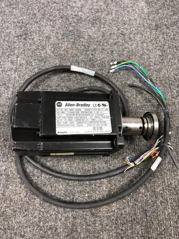 Allen Bradley Kinetix MPL-A320H-MJ22AA 3ph 1.3hp 3500rpm 230v-ac Servo Motor 2 MPL A320H MJ22AA 0