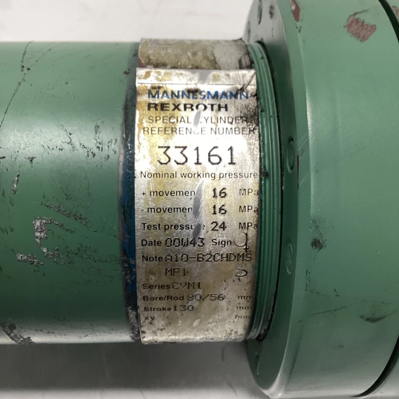 Mannesmann Rexroth Hydraulic Cylinder 33161 GYM1 80/56mm Bore 130mm Stroke N-845 2 N 845 0