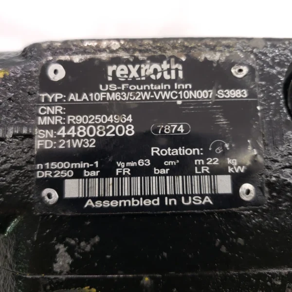 Rexroth R902504964 246-5557B Hydraulic Unit