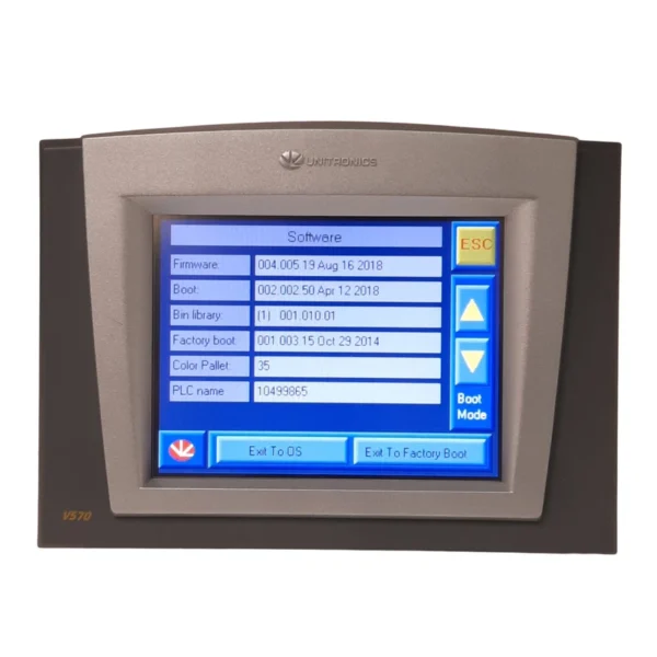 Unitronics V570-57-T20B Vision OPLC HMI, 5.7in Touchscreen, RS232/485, 12/24VDC